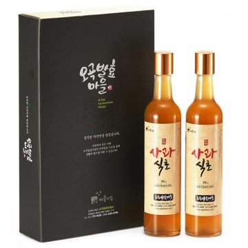 천연발효식초 사과식초375ml x2병(2년숙성)